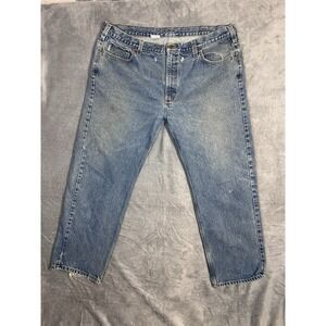 Carhartt Traditional Fit Blue denim Jeans workwear 5 pocket B480 DVB Mens 44x30